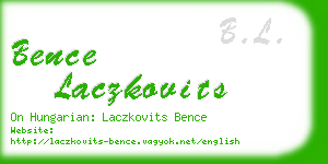 bence laczkovits business card